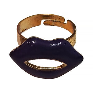 Purple Lips Adjustable Ring - Style 246